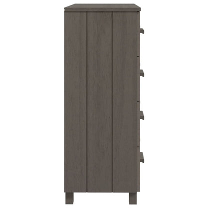 Sideboard HAMAR Light Gray 31.1"x15.7"x40.7" Solid Wood Pine