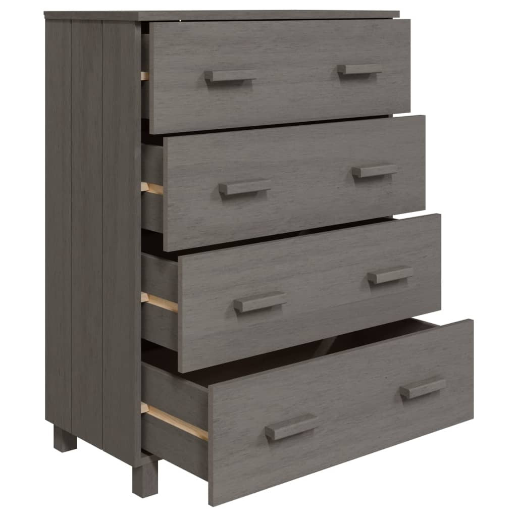 Sideboard HAMAR Light Gray 31.1"x15.7"x40.7" Solid Wood Pine