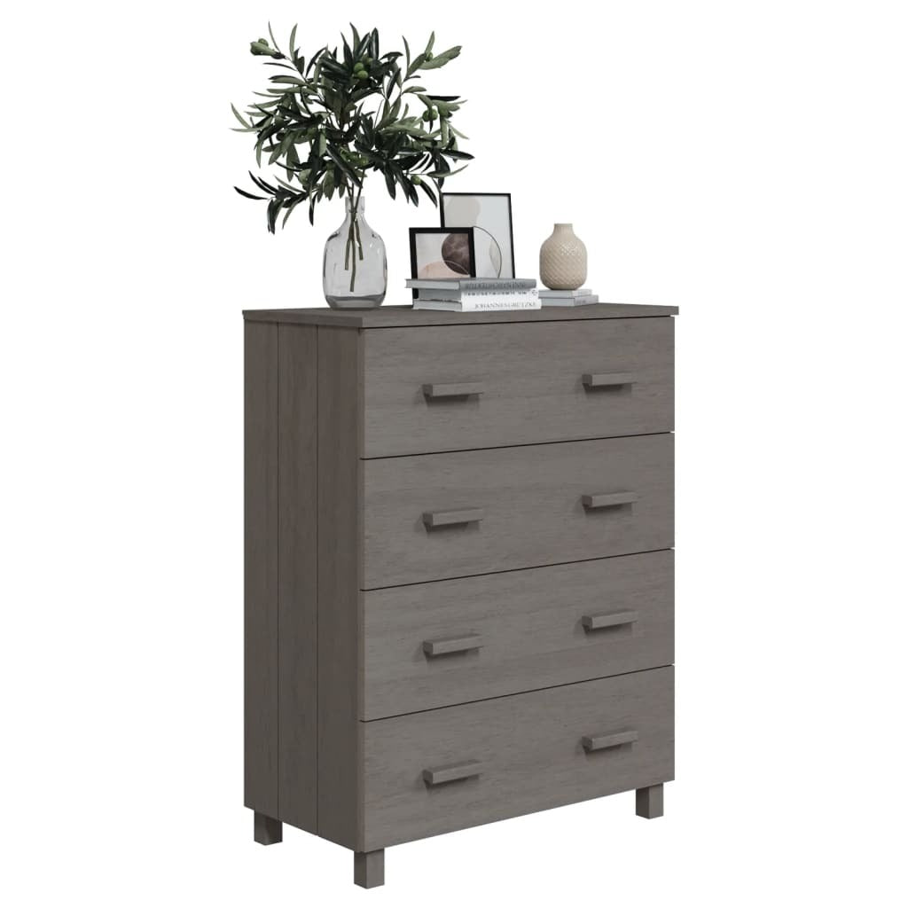 Sideboard HAMAR Light Gray 31.1"x15.7"x40.7" Solid Wood Pine