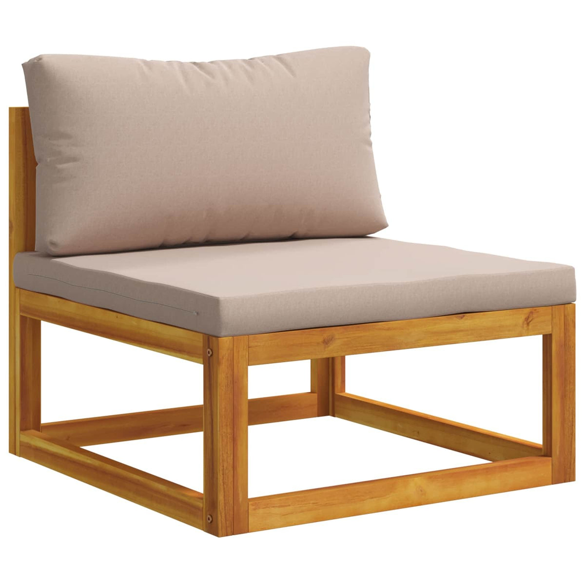 Sofa Set 6 pcs Natural Solid Acacia Wood
