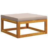 Sofa Set 6 pcs Natural Solid Acacia Wood