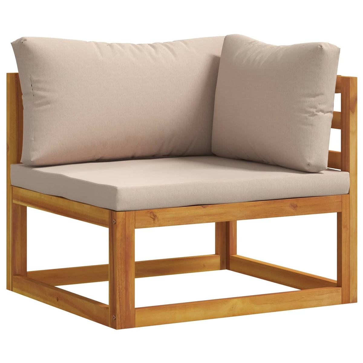 Sofa Set 6 pcs Natural Solid Acacia Wood