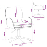 Swivel Desk Chairs 6 pcs 21.26 x 22.83 x 35.43 in Dark Grey