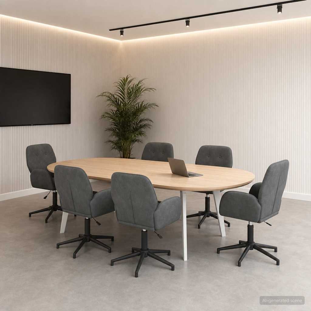 Swivel Desk Chairs 6 pcs 21.26 x 21.65 x 35.43 in Dark Grey