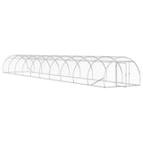 Chicken Coop Silver 393.70 x 59.06 x 39.37 in Galvanised Steel
