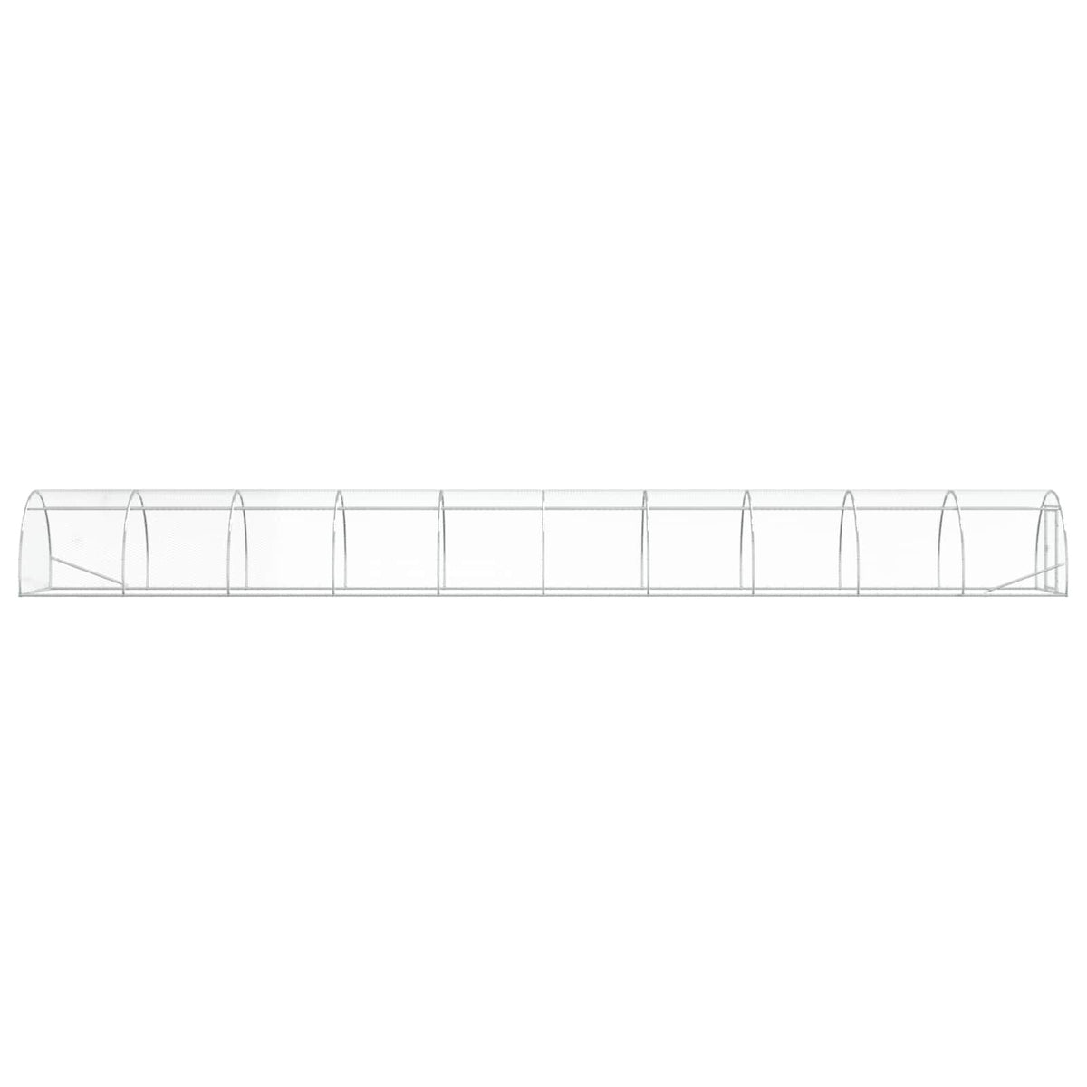 Chicken Coop Silver 393.70 x 59.06 x 39.37 in Galvanised Steel