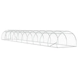 Chicken Coop Silver 393.70 x 59.06 x 39.37 in Galvanised Steel