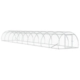 Chicken Coop Silver 393.70 x 59.06 x 39.37 in Galvanised Steel