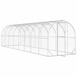 Chicken Coop Silver 314.96 x 78.74 x 78.74 in Galvanised Steel