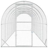 Chicken Coop Silver 314.96 x 78.74 x 78.74 in Galvanised Steel