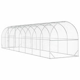 Chicken Coop Silver 314.96 x 78.74 x 78.74 in Galvanised Steel