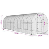 Chicken Coop Silver 314.96 x 78.74 x 78.74 in Galvanised Steel