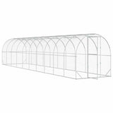 Chicken Coop Silver 393.70 x 78.74 x 78.74 in Galvanised Steel