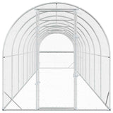 Chicken Coop Silver 393.70 x 78.74 x 78.74 in Galvanised Steel