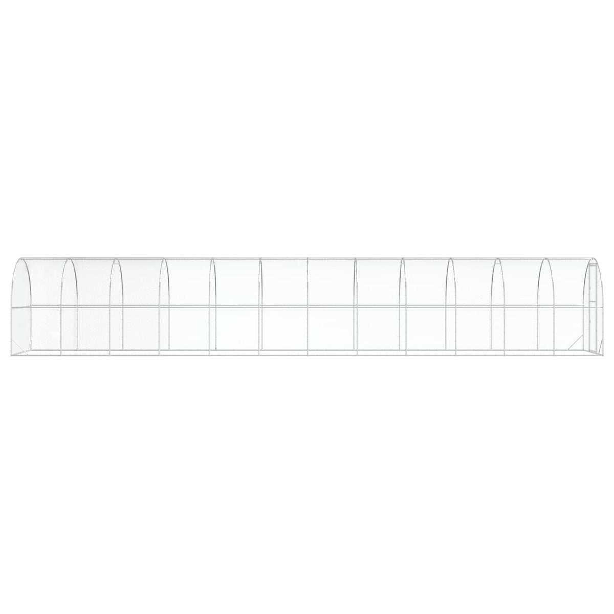 Chicken Coop Silver 472.44 x 78.74 x 78.74 in Galvanised Steel