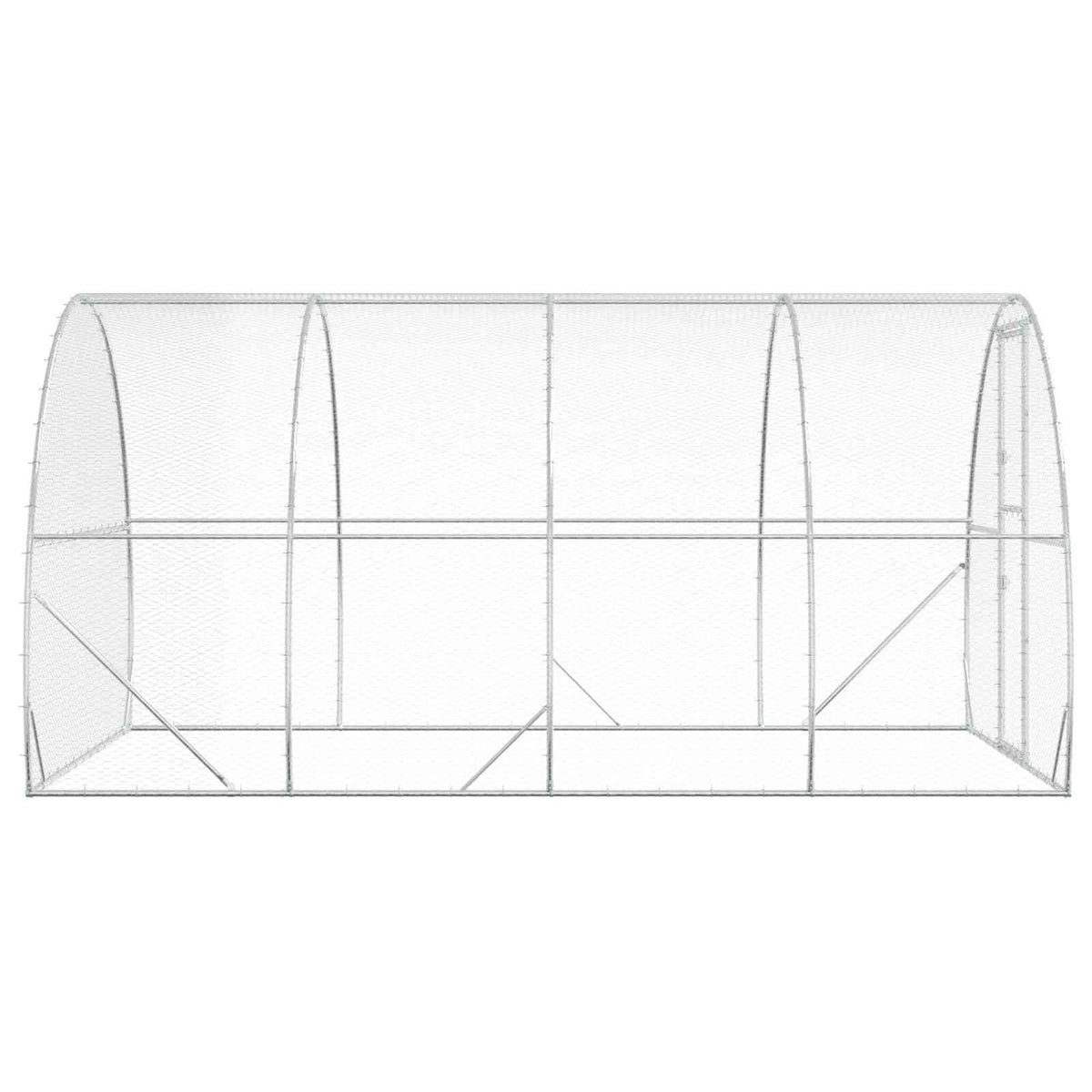 Chicken Coop Silver 157.48 x 118.11 x 78.74 in Galvanised Steel