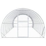 Chicken Coop Silver 393.70 x 118.11 x 78.74 in Galvanised Steel