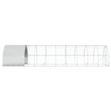 Chicken Coop Silver 393.70 x 118.11 x 78.74 in Galvanised Steel
