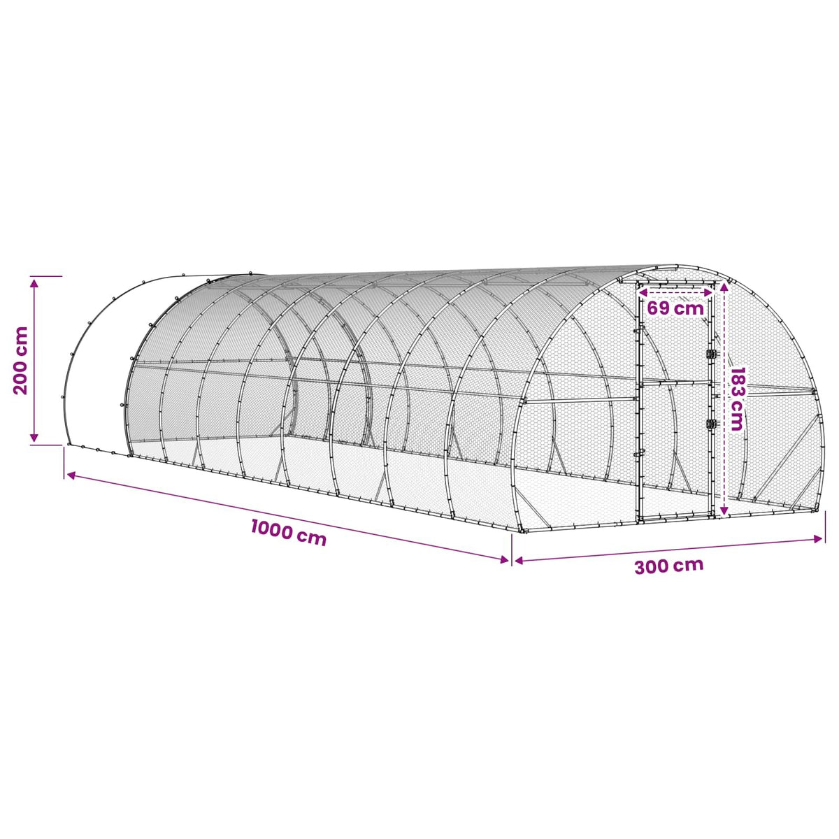 Chicken Coop Silver 393.70 x 118.11 x 78.74 in Galvanised Steel