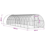 Chicken Coop Silver 393.70 x 118.11 x 78.74 in Galvanised Steel