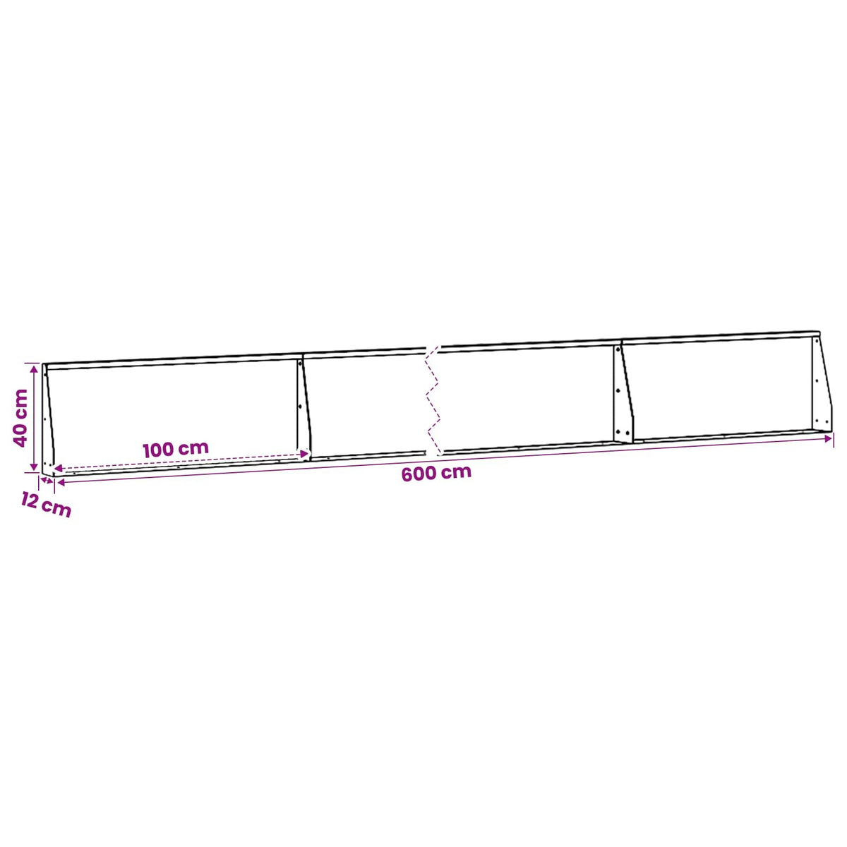 Retaining Wall 6 pcs 39.37 x 4.72 x 15.75 in Steel Anthracite