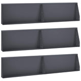 Retaining Wall 6 pcs 39.37 x 4.72 x 15.75 in Steel Anthracite
