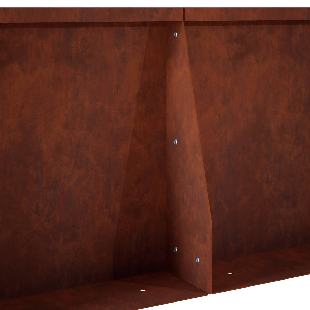 Retaining Wall 6 pcs 39.37 x 4.72 x 15.75 in Weathering Steel