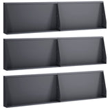 Retaining Wall 6 pcs 31.50 x 4.72 x 19.69 in Steel Anthracite