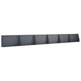 Retaining Wall 6 pcs 31.50 x 4.72 x 19.69 in Steel Anthracite