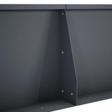 Retaining Wall 6 pcs 31.50 x 4.72 x 19.69 in Steel Anthracite