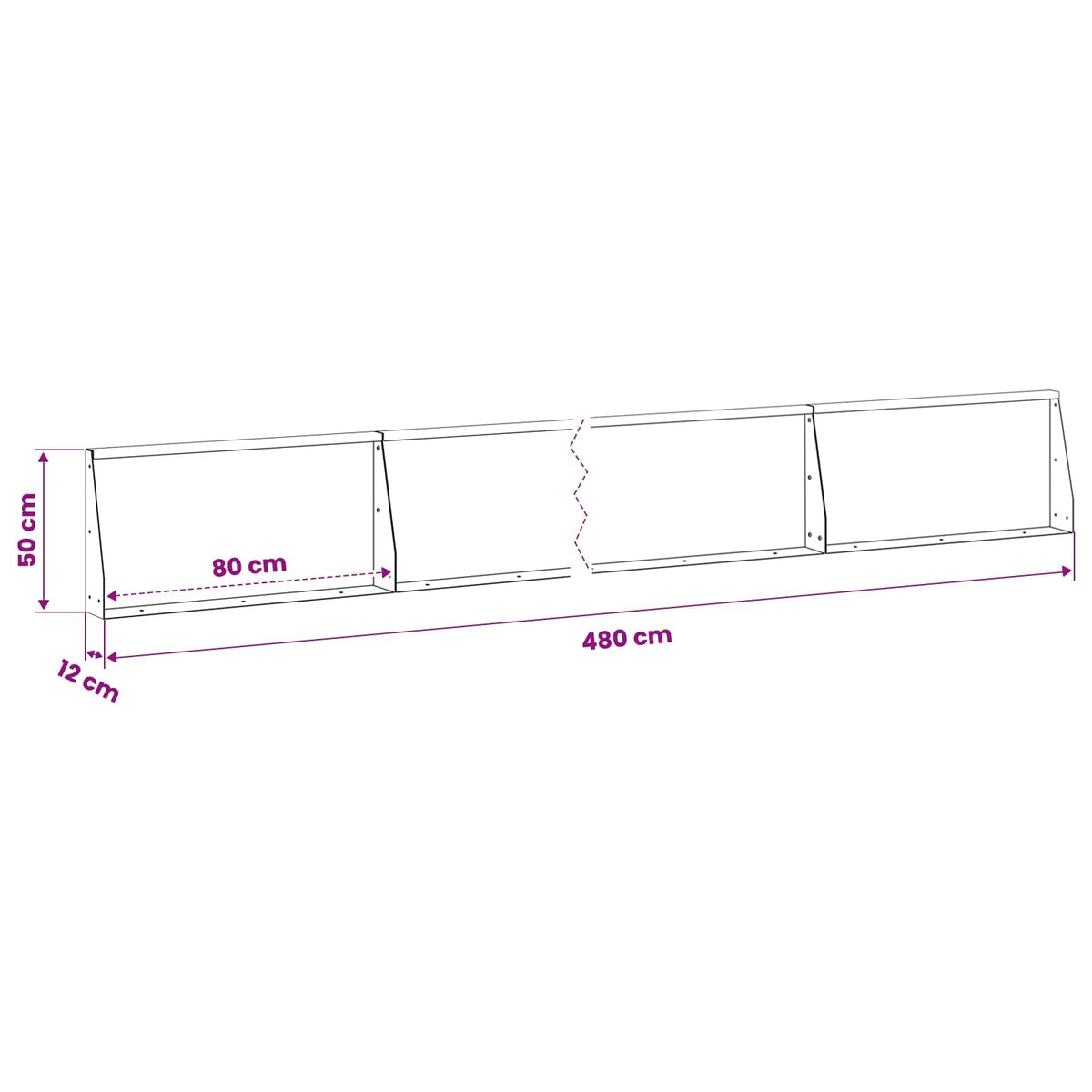 Retaining Wall 6 pcs 31.50 x 4.72 x 19.69 in Weathering Steel