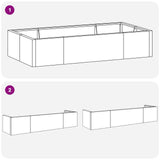 Retaining Wall 6 pcs 78.74 x 39.37 x 15.75 in Steel Anthracite