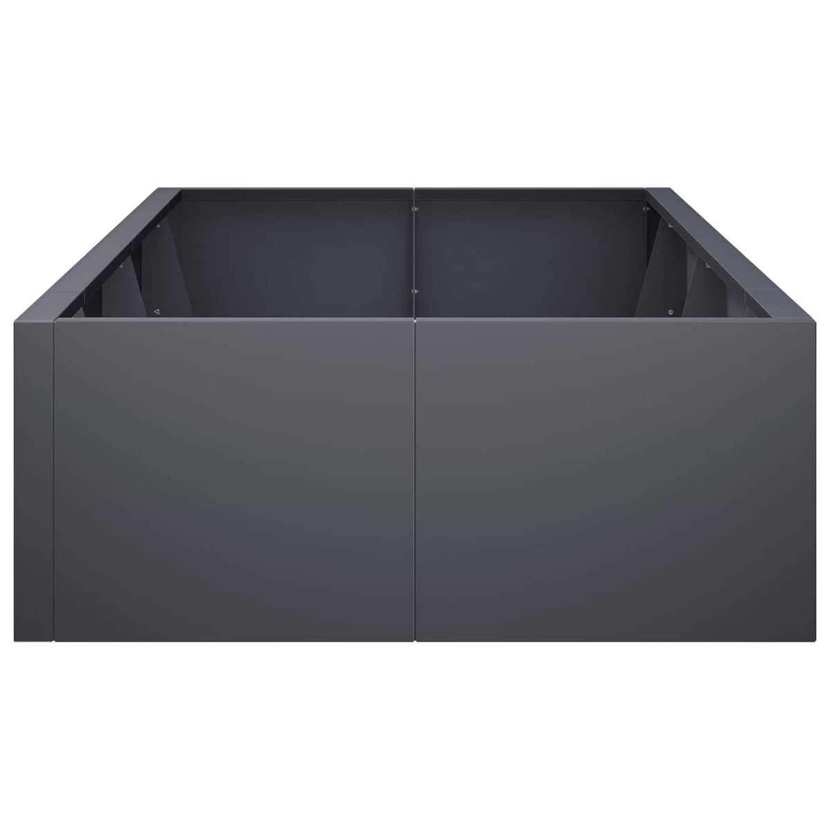 Retaining Wall 8 pcs 118.11 x 39.37 x 15.75 in Steel Anthracite