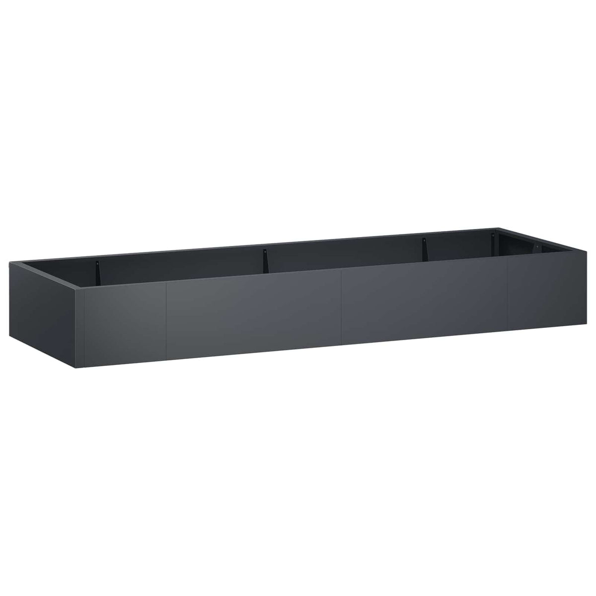 Retaining Wall 8 pcs 118.11 x 39.37 x 15.75 in Steel Anthracite