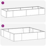 Retaining Wall 8 pcs 118.11 x 39.37 x 19.69 in Steel Anthracite