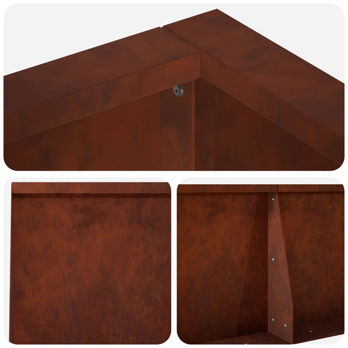 Retaining Wall 8 pcs 118.11 x 39.37 x 19.69 in Weathering Steel