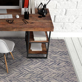 9' X 12' Blue Wool Hand Tufted Area Rug