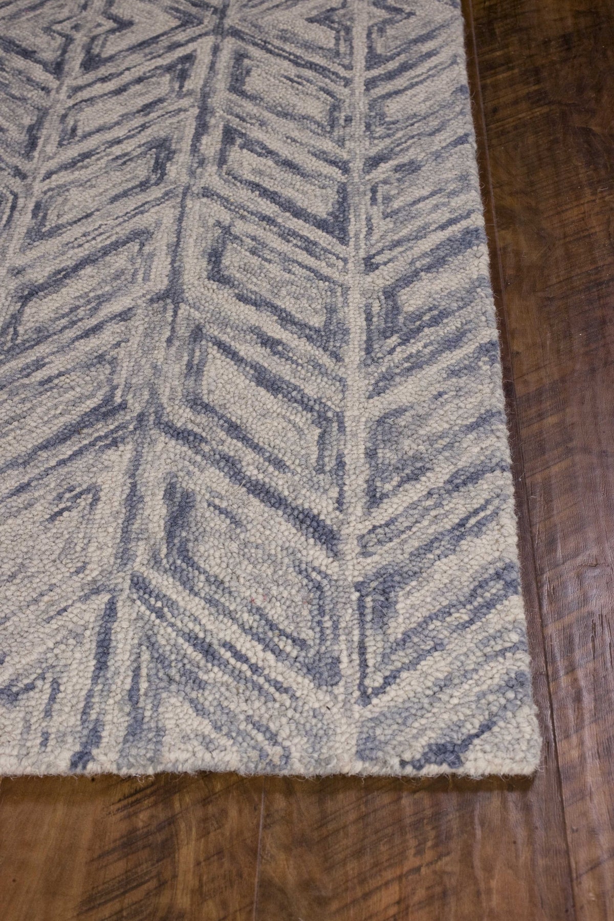 9' X 12' Blue Wool Hand Tufted Area Rug