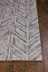 9' X 12' Blue Wool Hand Tufted Area Rug