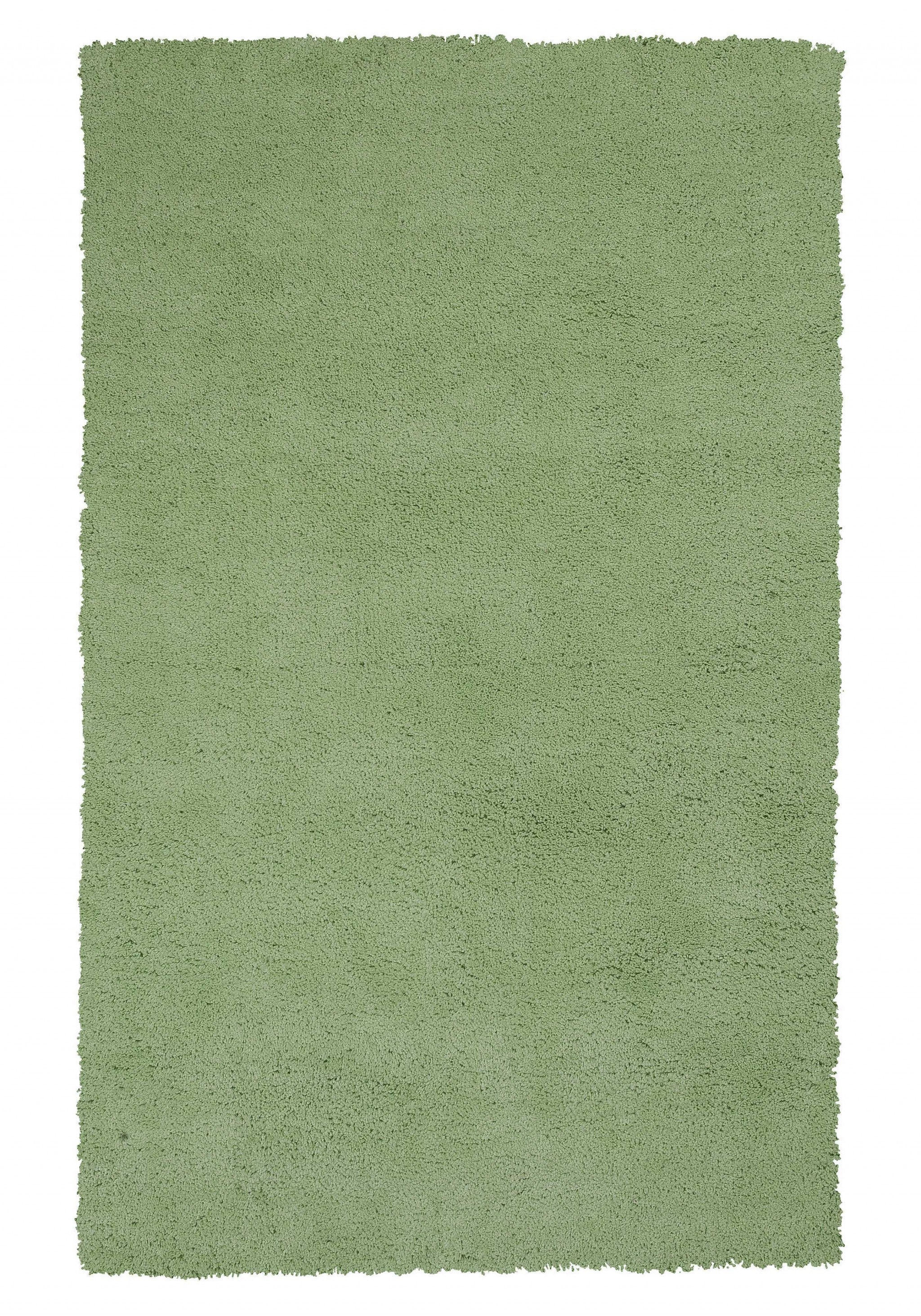 9' X 13' Green Hand Woven Area Rug