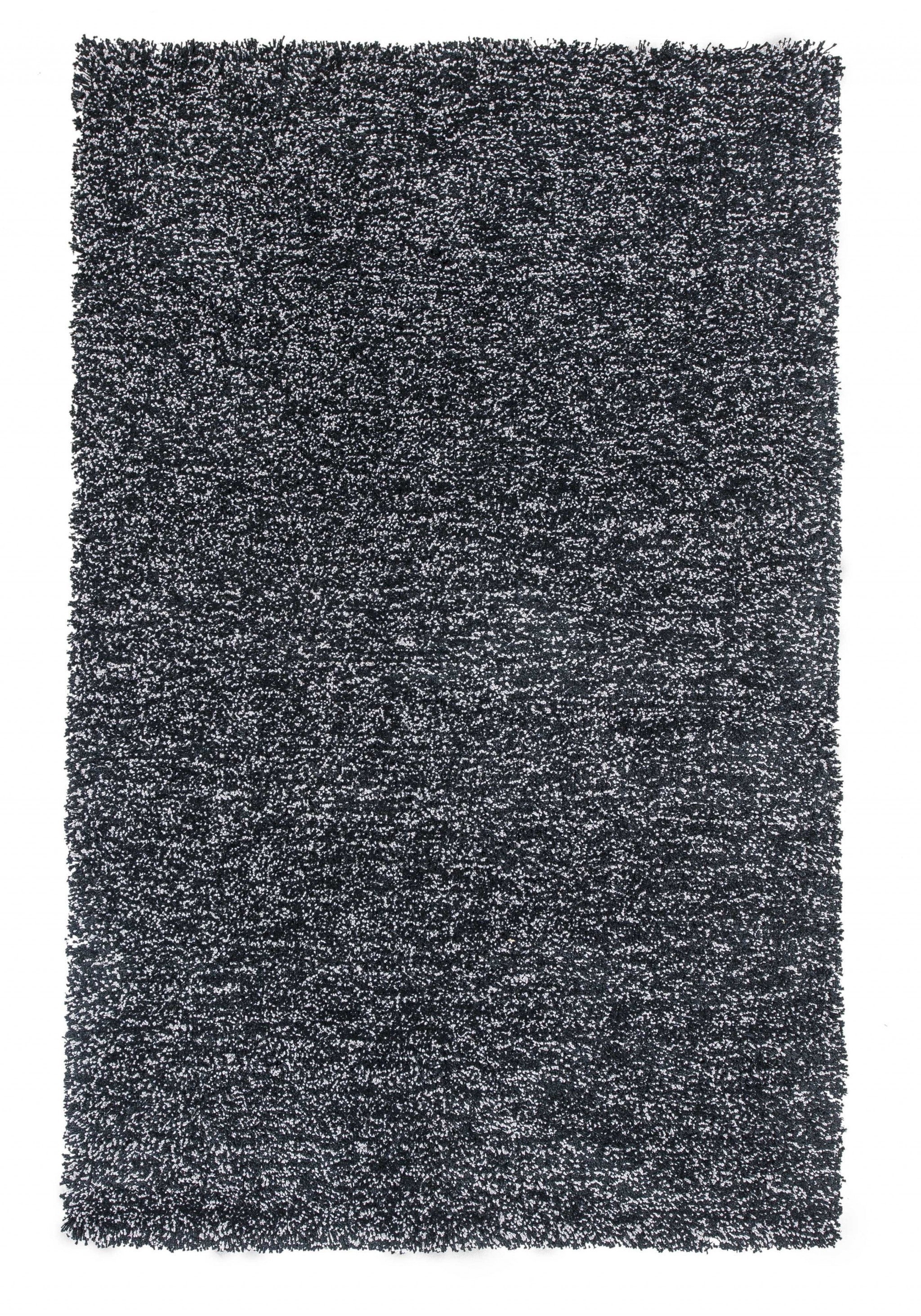 9' X 13' Black Hand Woven Area Rug