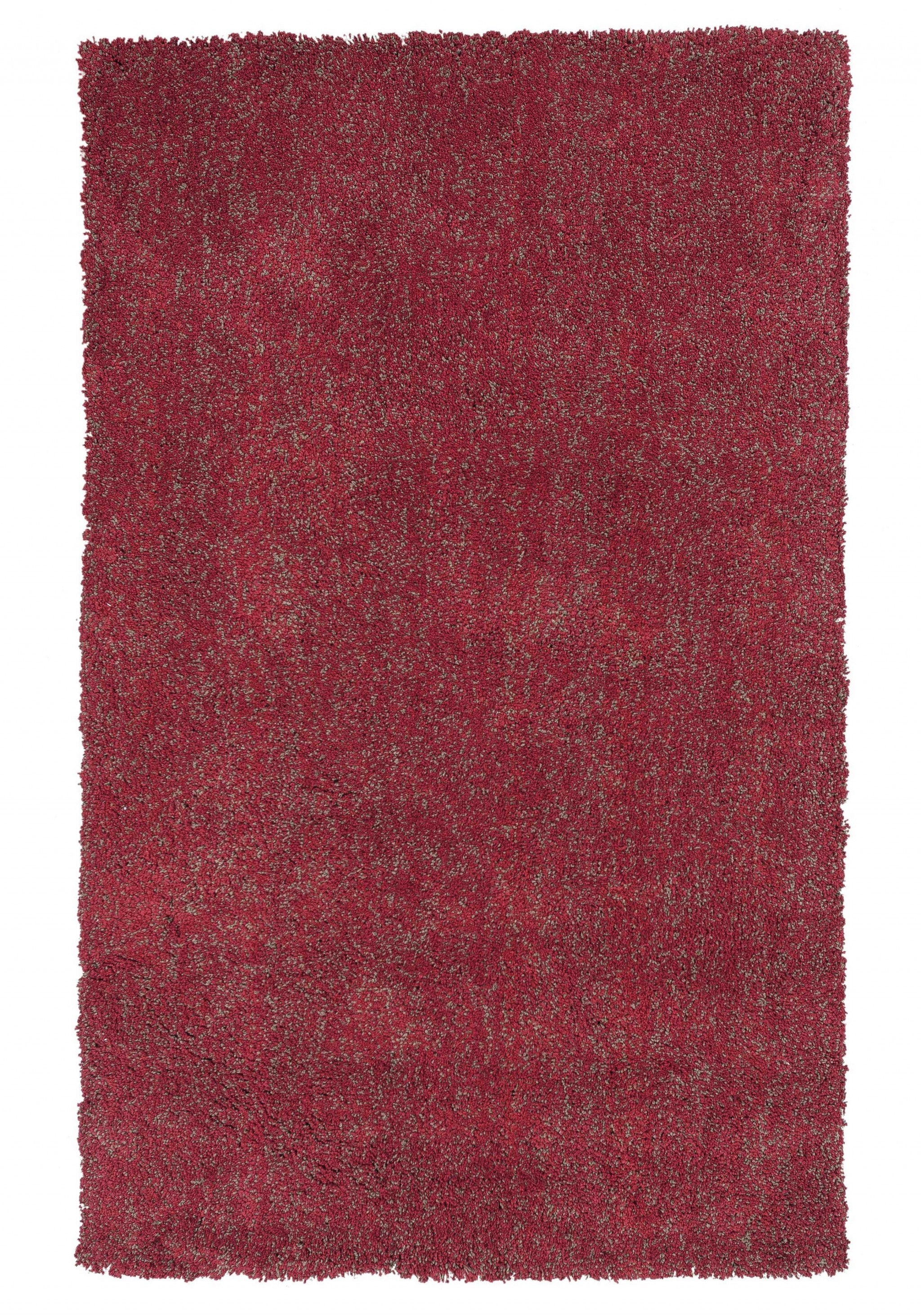 9' X 13' Red Hand Woven Area Rug