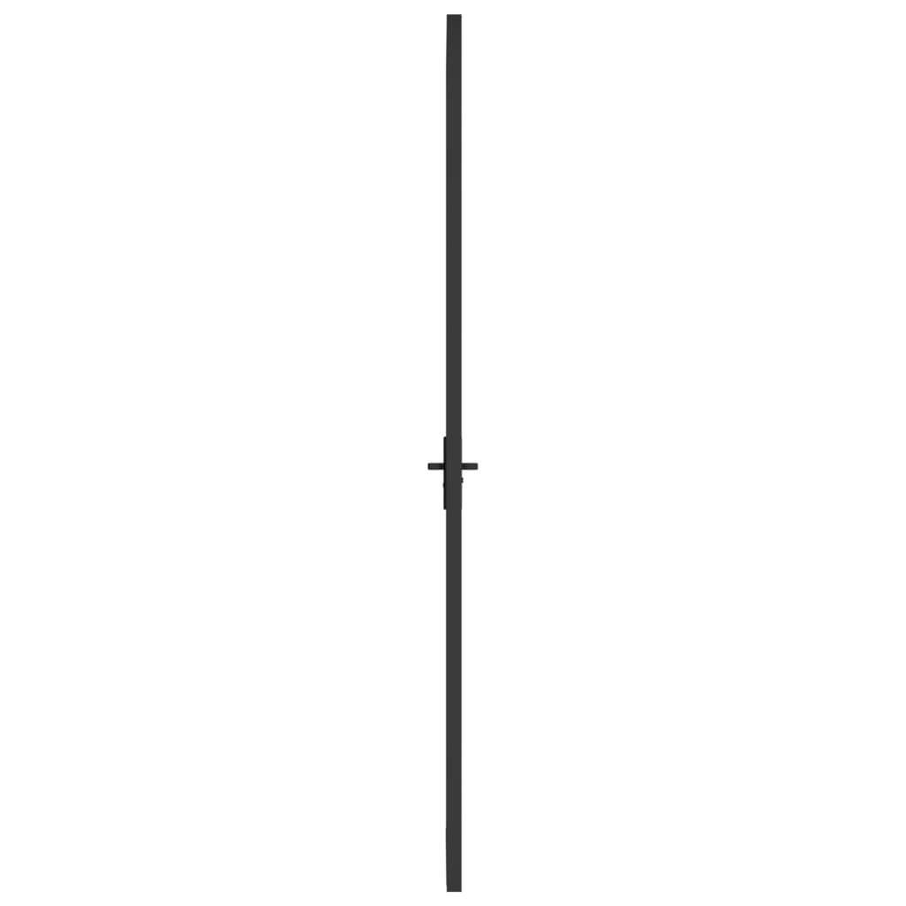 Interior Door 36.6"x79.3" Black ESG Glass and Aluminum