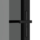 Interior Door 36.6"x79.3" Black ESG Glass and Aluminum