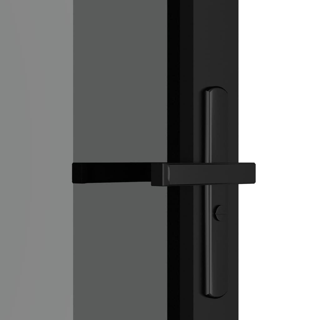 Interior Door 36.6"x79.3" Black ESG Glass and Aluminum