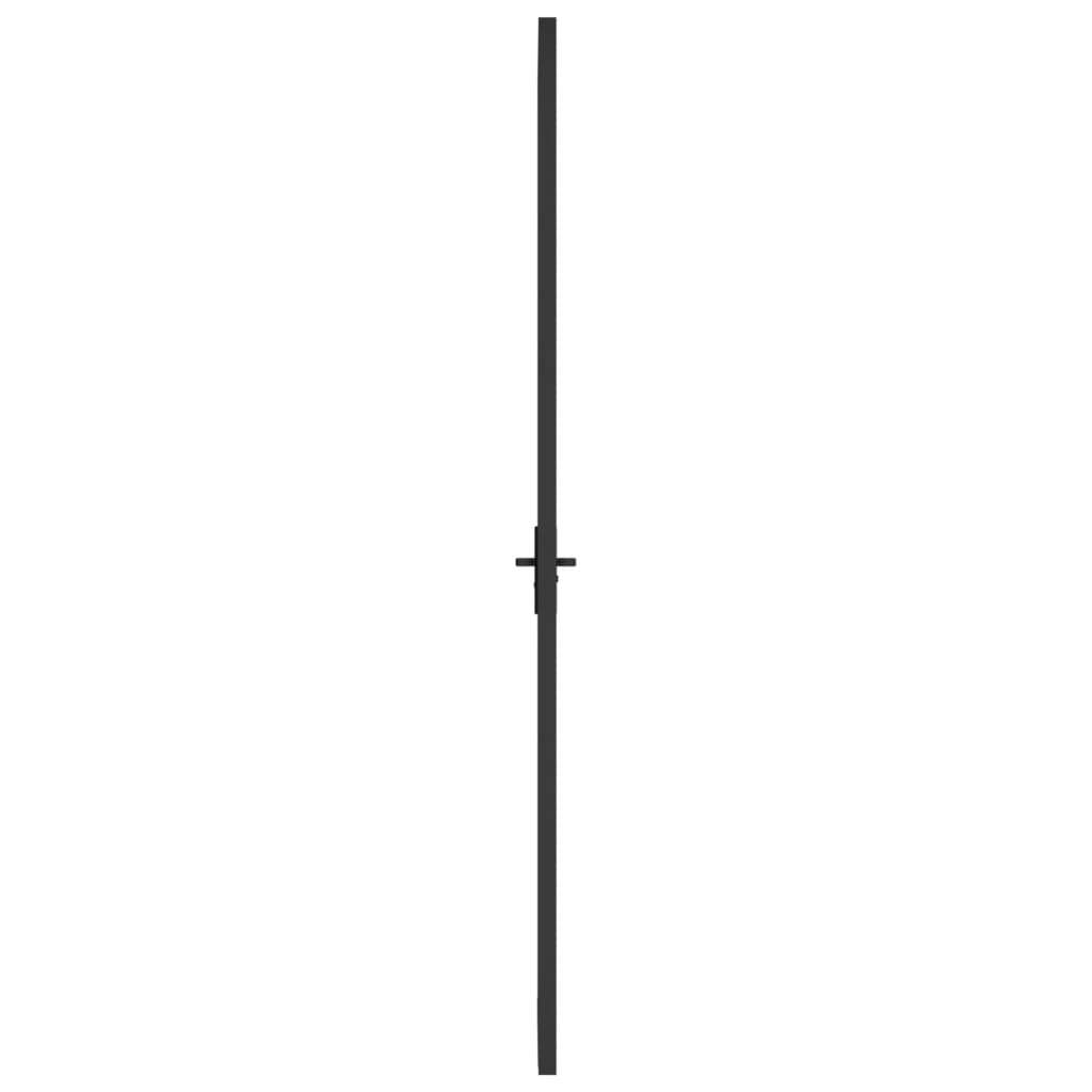 Interior Door 36.6"x79.3" Black ESG Glass and Aluminum