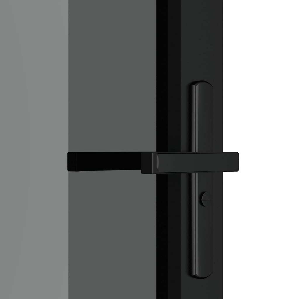 Interior Door 36.6"x79.3" Black ESG Glass and Aluminum