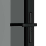 Interior Door 36.6"x79.3" Black ESG Glass and Aluminum