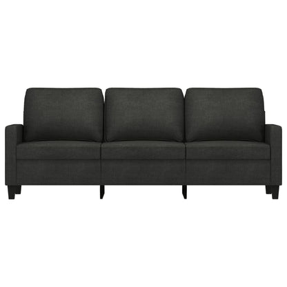3-Seater Sofa Black 70.9" Fabric