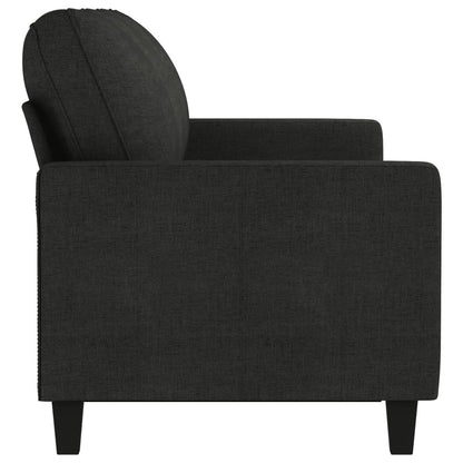 3-Seater Sofa Black 70.9" Fabric